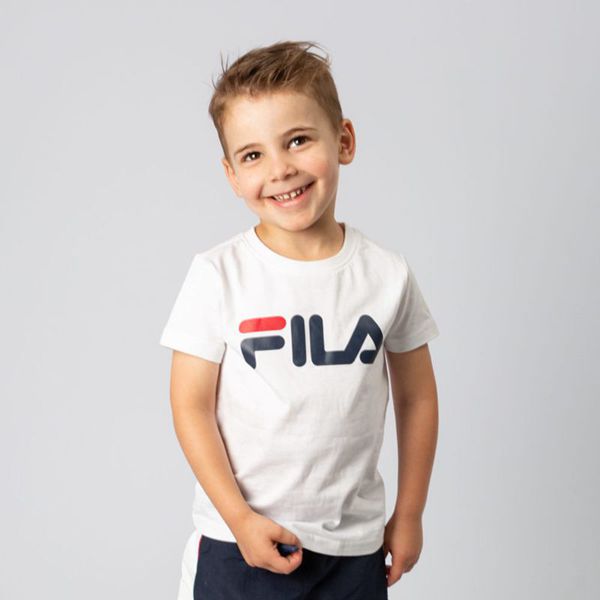 Fila Deckle Boy's T-Shirts - White,NZ 62-86254